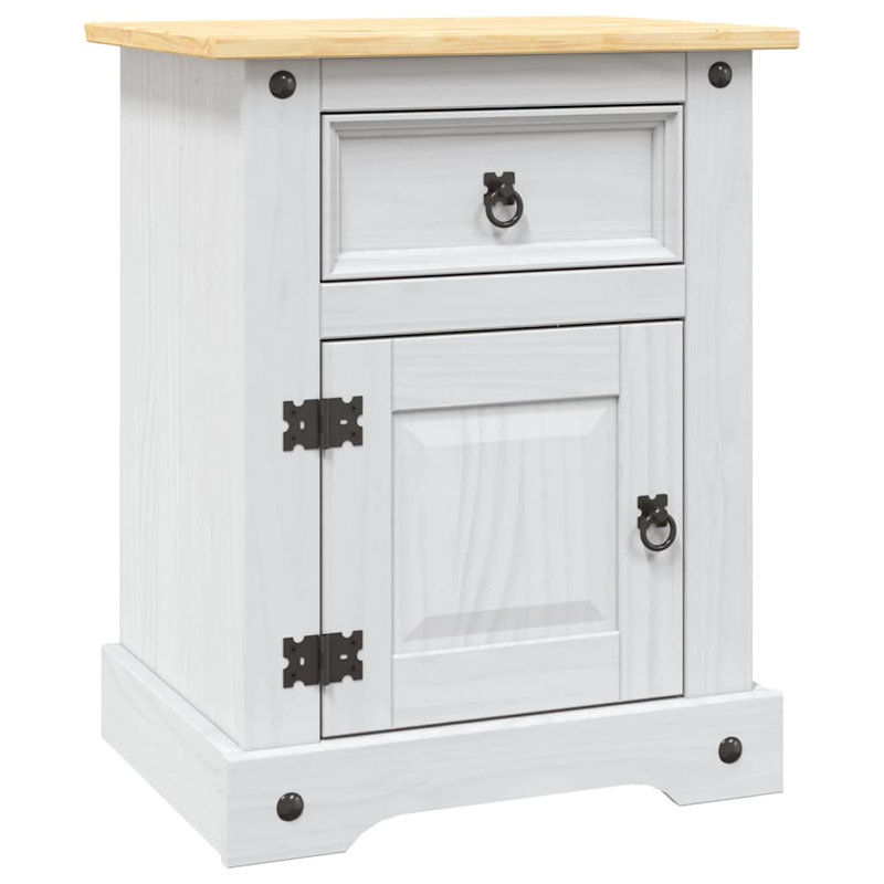 Basham Bedside Table 53 x 39 x 67 cm, White