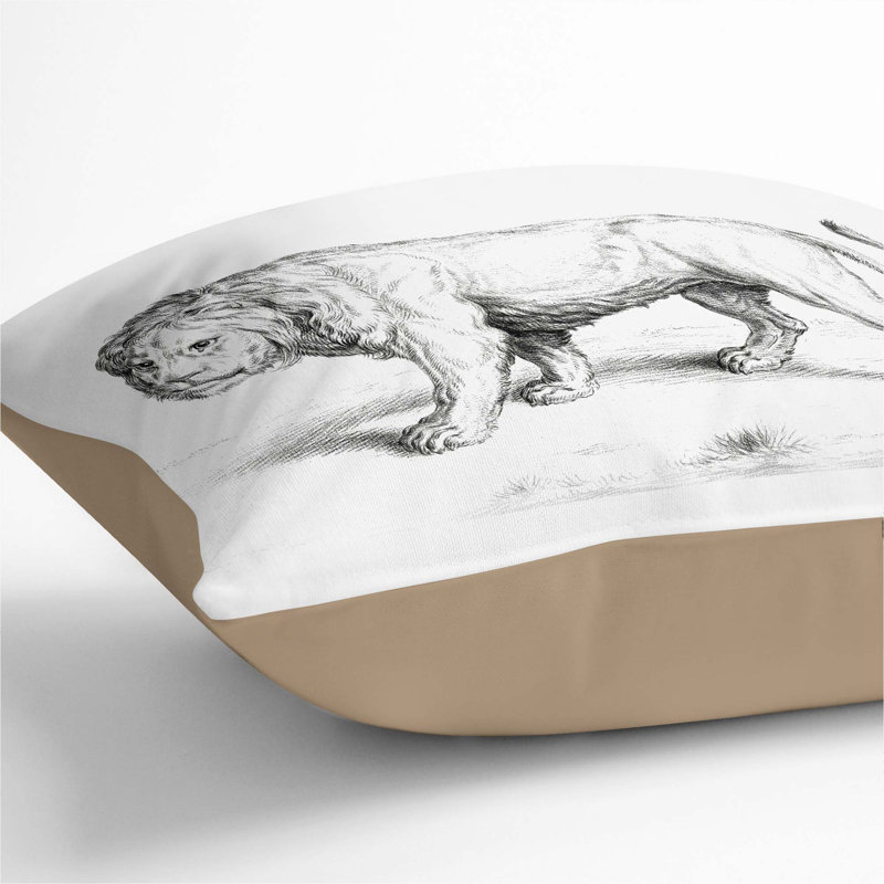 Square Throw Cushion, 55cm H x 55cm W x 20cm D, Stone
