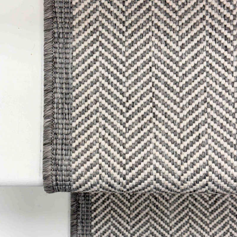 Stair Runner Geometric Flatweave Area Rug, Runner 60 x 540 cm