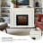 47.24"Modern Simulated Flame Marble Heating Electric Fireplace-433679585