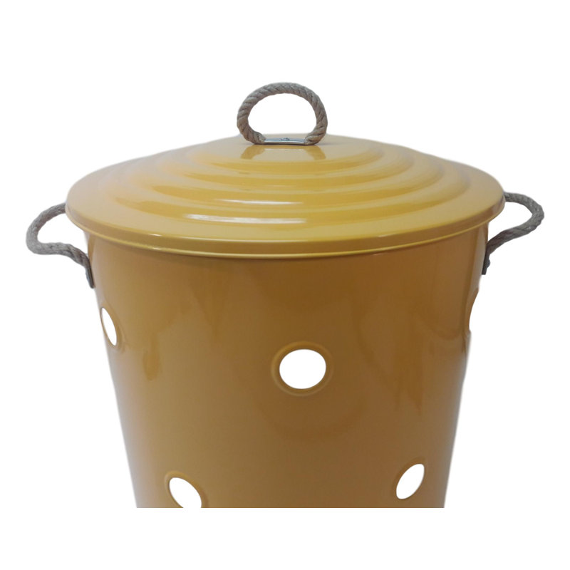 Metal Laundry Hamper with Handles, Saffron