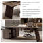 Bureau minimaliste italien en L en bois fumÃ© avec grand espace de rangement â€“ Table d'ordinateur pour bureau Ã  domicile-1446447833-1446447815
