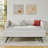 Daybed with trundle - upholstered sofa bed, vertical stripes, linen fabric-1149676570-1149676572