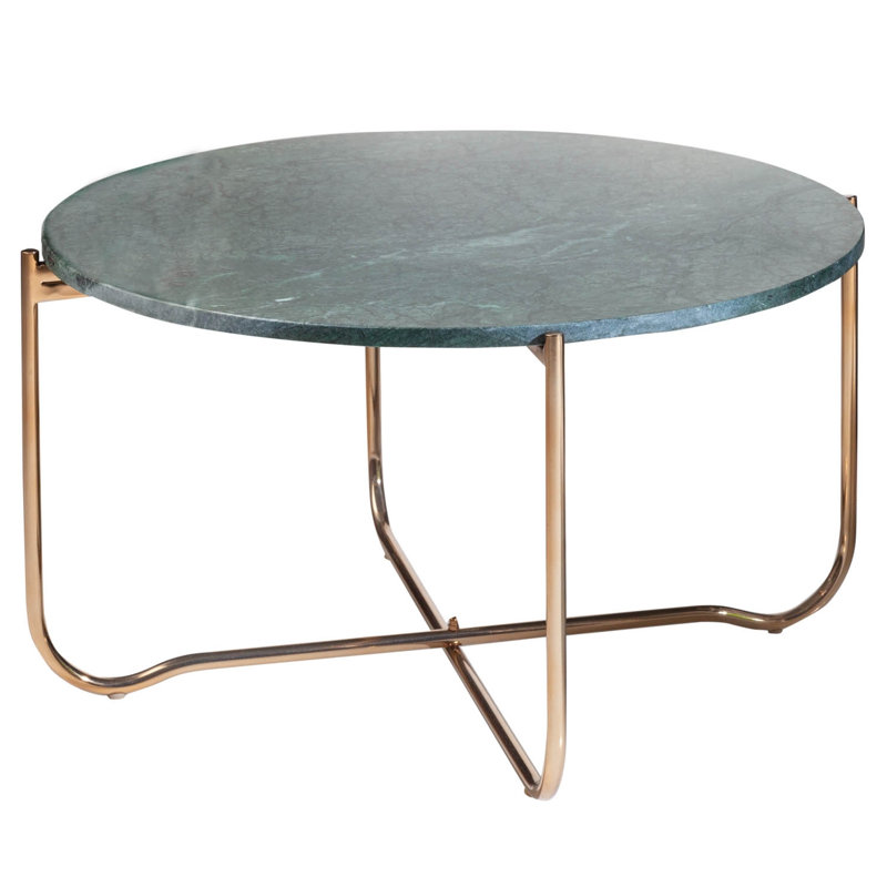 Cornesse Cross Legs Coffee Table, Grün, Gold