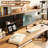 Solid Wood Electric Adjustable Desk Integrated With Pegboard-1929898282