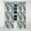 Vert foncé, mauve, bambou, sérénade, motif tropical VI - Rideau occultant floral - 1 panneau-107546043