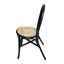 Ensemble de 2 chaises de salle à manger en rotin noir 15,5 x 20,5 x 35,5 po