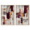 "Abstract Art Narratives" Shadowbox Print, ensemble de décorations murales dorées par Art Remedy, cadre blond, 30 x 45