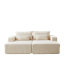 Méridienne modulaire surdimensionnée de 87 po pour patio, sans assemblage requis, causeuse en peluche avec canapé-lit inclinable et fauteuil-lit moderne moelleux