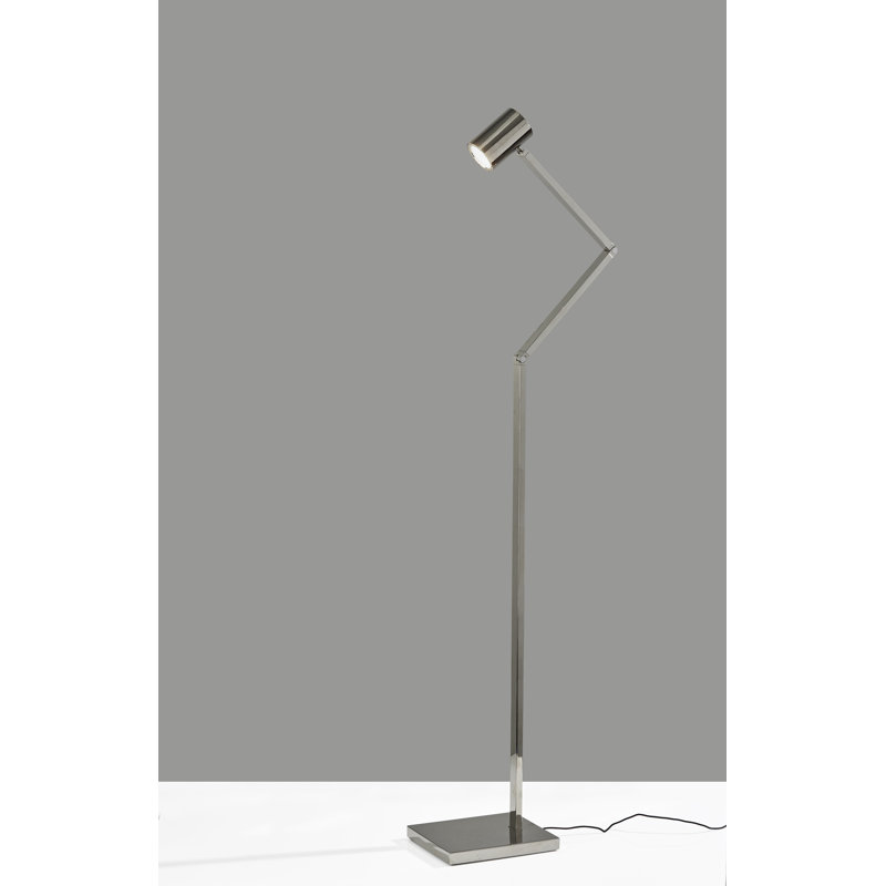 Lampe de travail DEL sur pied 48 "Cardie, Nickel poli