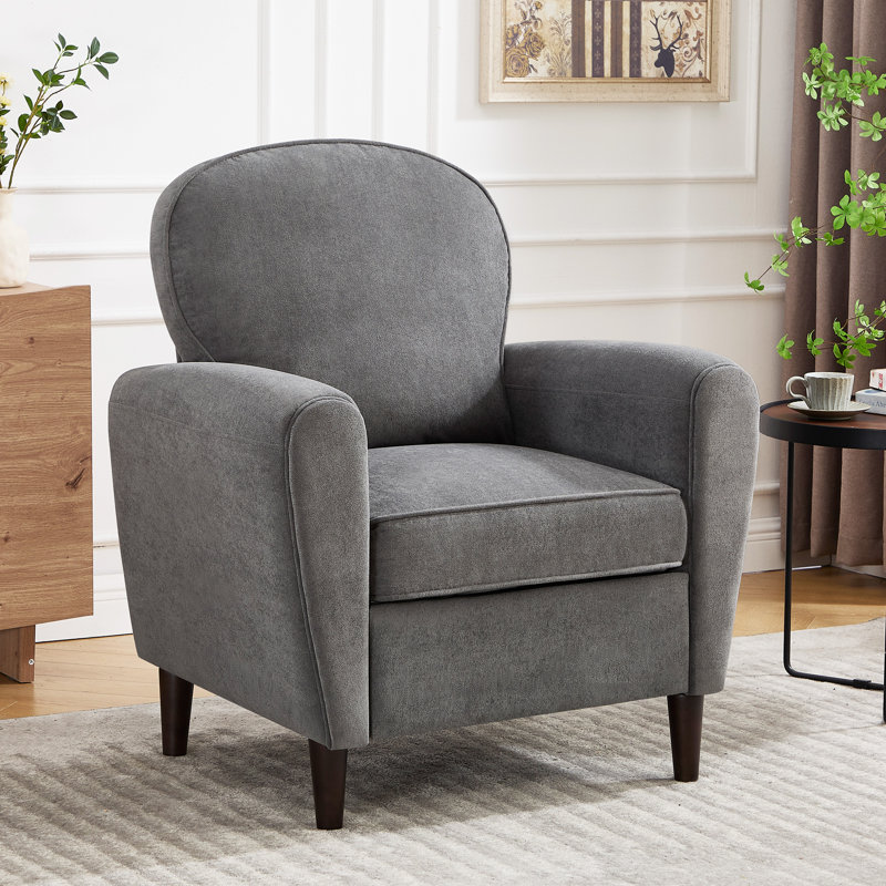 Upholstered Accent Chair, Dark Gray