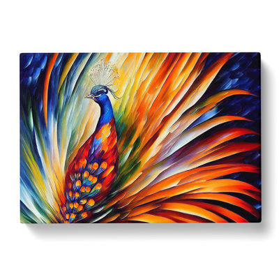 Peacock Painting Vol.1 Abstract - Wrapped Canvas