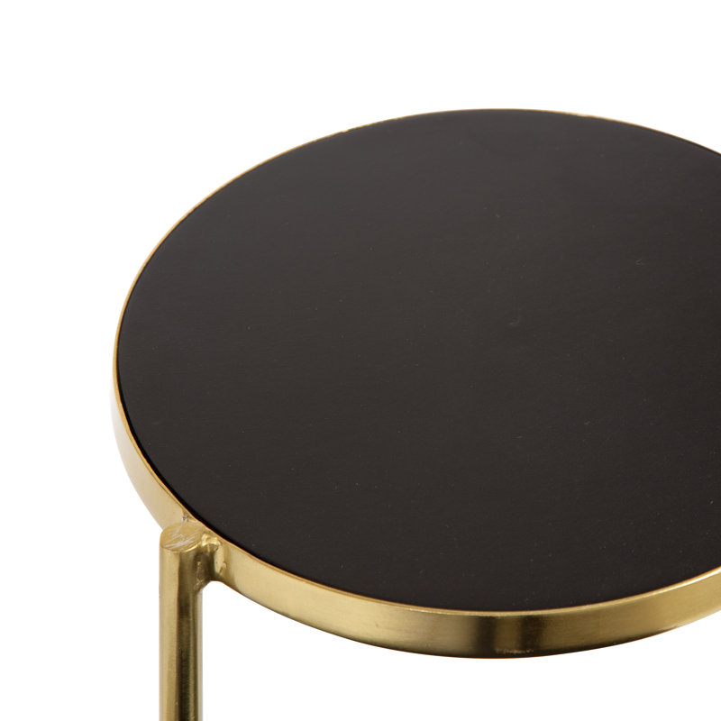 Logan Square Plant Stand 3 Tier, Black/Gold