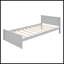 Lit mezzanine double avec lit simple, étagères, bureau et garde-robe - gris, peu encombrant et multifonctionnel