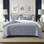 Ensemble de housse de couette en coton indigo / ivoire 8 pièces-109897341