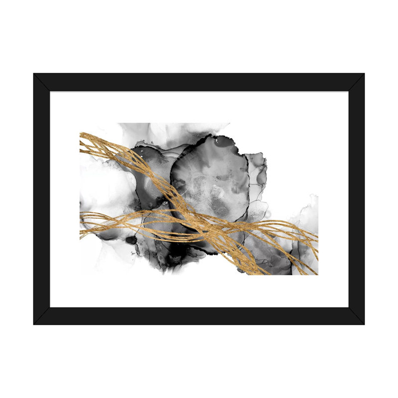 "Matrix undulation I" par Jennifer Goldberger-impression, Papier encadré noir, H 16 po x l 24 po x P 1 po