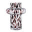 Calderon D6x8" Clear Glass Accent Vase With Artistic Amber Spots