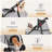 Pet Stroller, Folding Dog Stroller for Small Medium Dogs & Cats, 3-in-1 Detachable Carrier Stroller with Cup Holder & Breathable Mesh Windows, Storage Basket & Shock Absorbing Wheels-138450636-138450633