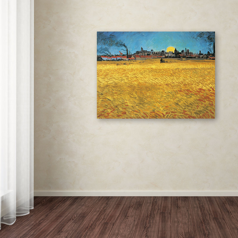 «Summer Evening 1888» par Vincent Van Gogh, reproduction sur toile, H 35 po x l 47 po x P 2 po