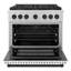 ZLINE Autograph 36 in. Paramount Gas Range with 6 DuoPro Burners w/ Black Door & Gold Accents-1098878081-1098878085