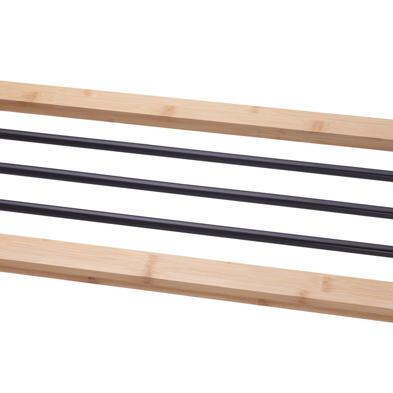  Banc à chaussures à 3 niveaux en bambou et métal Ecostorage®, Bronze
