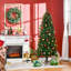 Sapin de Noël artificiel mince de 6 pi de hauteur non éclairé avec branches réalistes et 583 pointes, vert
