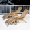 Teak Double Adirondack Set