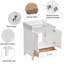 Ensemble de meuble-lavabo en bois massif 30 po avec comptoir et dosseret en quartz-949886423-949886421
