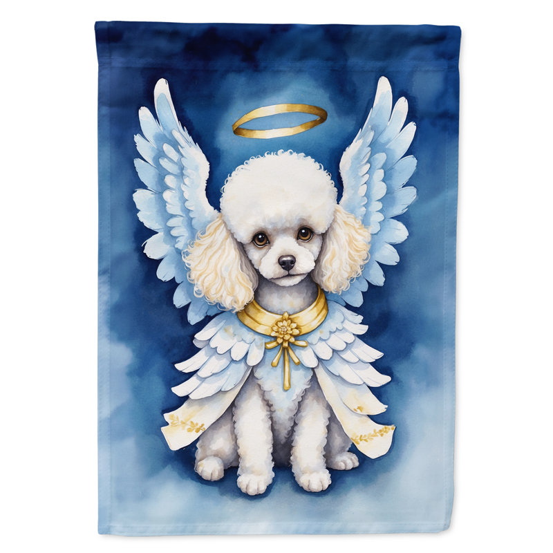 Drapeau caniche blanc My Angel House