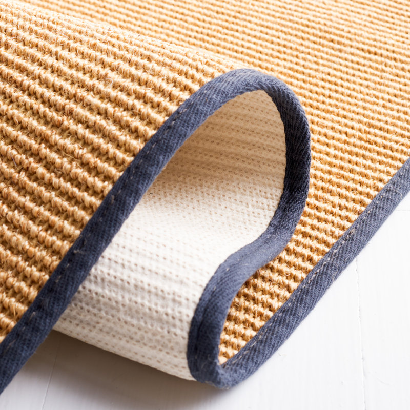 Msr9501 Martha Stewart Sisal/Jute Solid Color Rug in Natural/Gray/Ivory, Rectangle 3' x 5'