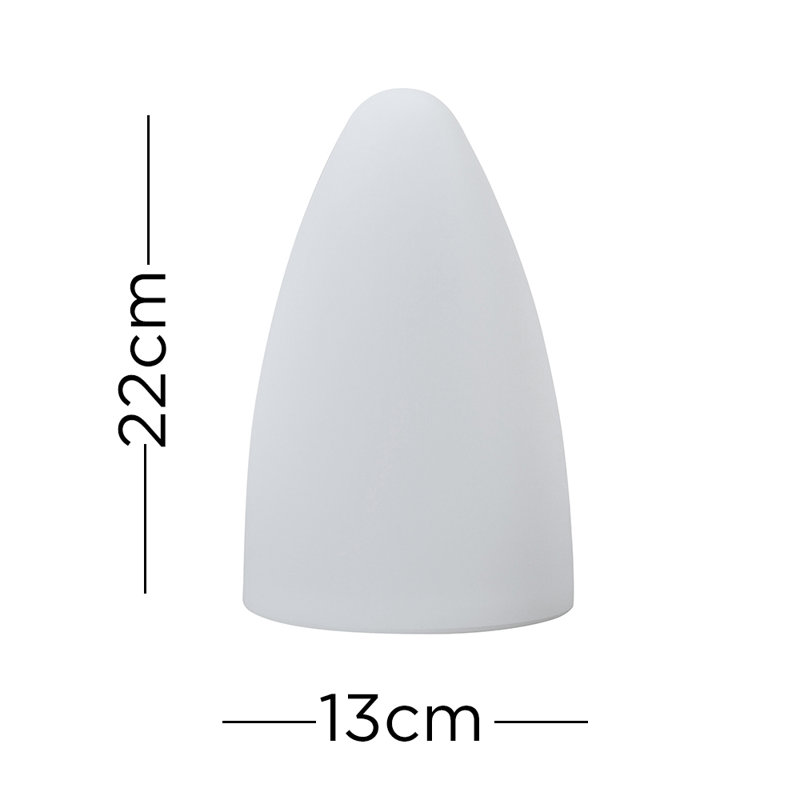 Jonesy 22cm Battery Powered Integrated LED Color Changing Outdoor Table Lamp