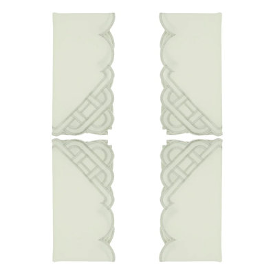 Braid Embroidered Metallic Border Cloth Napkins 20" W X 20" L, Set Of 4