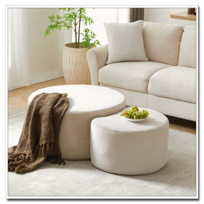 Ensemble de tables basses rembourrées Upholstered