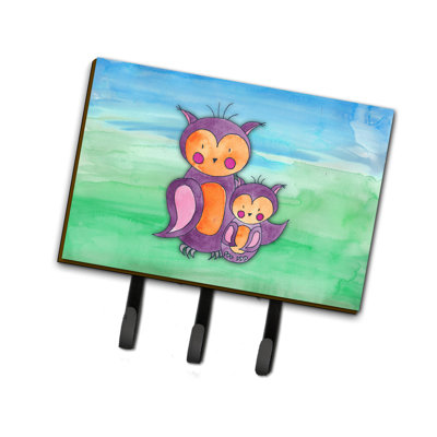 Garde-bébé ou porte-clé en aquarelle momma et bébé hibou Tarah