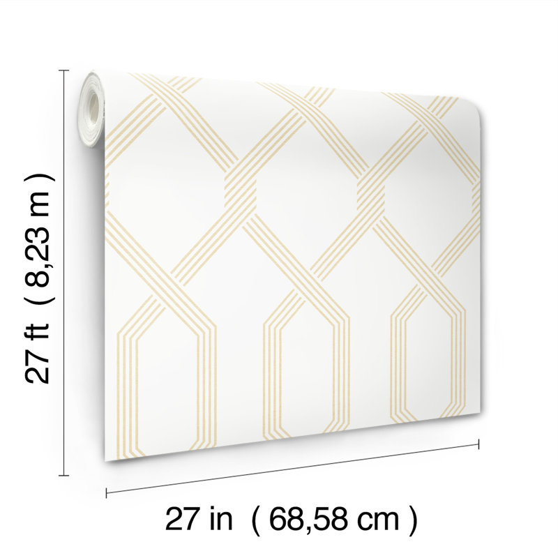 Palisade Geometric Wallpaper Double Roll, Yellow