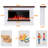 60" Electric Fireplace With Mantel, 15 Flame Effects Tv Stand