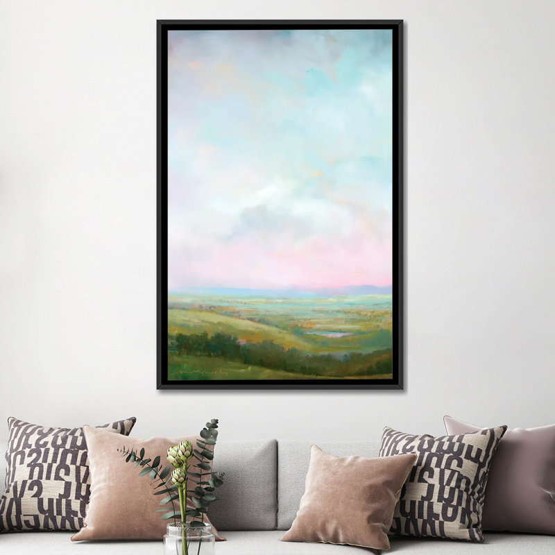 «Evening Glow» par William McCarthy, reproduction d'art sur toile tendue, H 26 po x l 18 po x P 1,5 po, Toile avec cadre noir