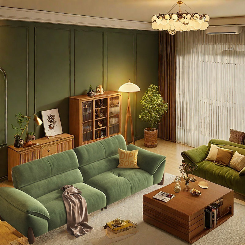 Italian Minimal Fabric Sofa, 3, 35.43" H x 110.23" W x 39.37" D