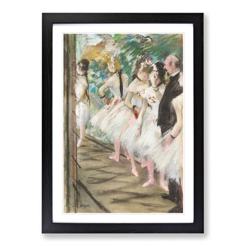 The Ballet by Edgar Degas - Picture Frame Painting, 36cm H x 27cm W x 2cm D, Black