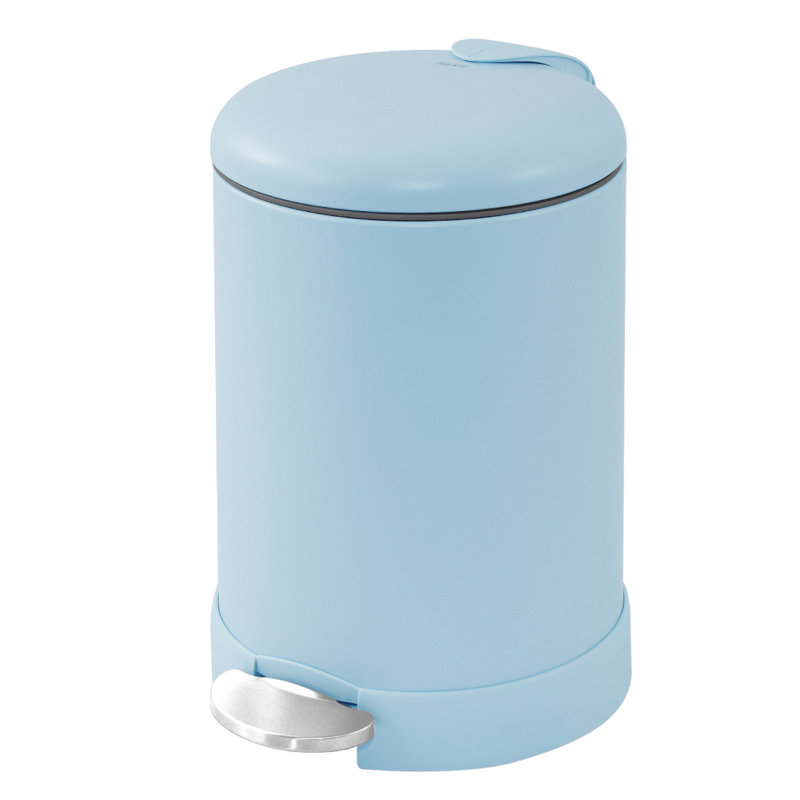 Glad Small Round Trash Can 1.2 Gallon, Blue
