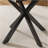 Retractable Dining Table, Round Dining Table, Extendable Dining Table, 6-Person Carbon Steel Base, Modern And Simple Wood Veneer Dining Room Furniture (42 Inches Extended To 58 Inches)