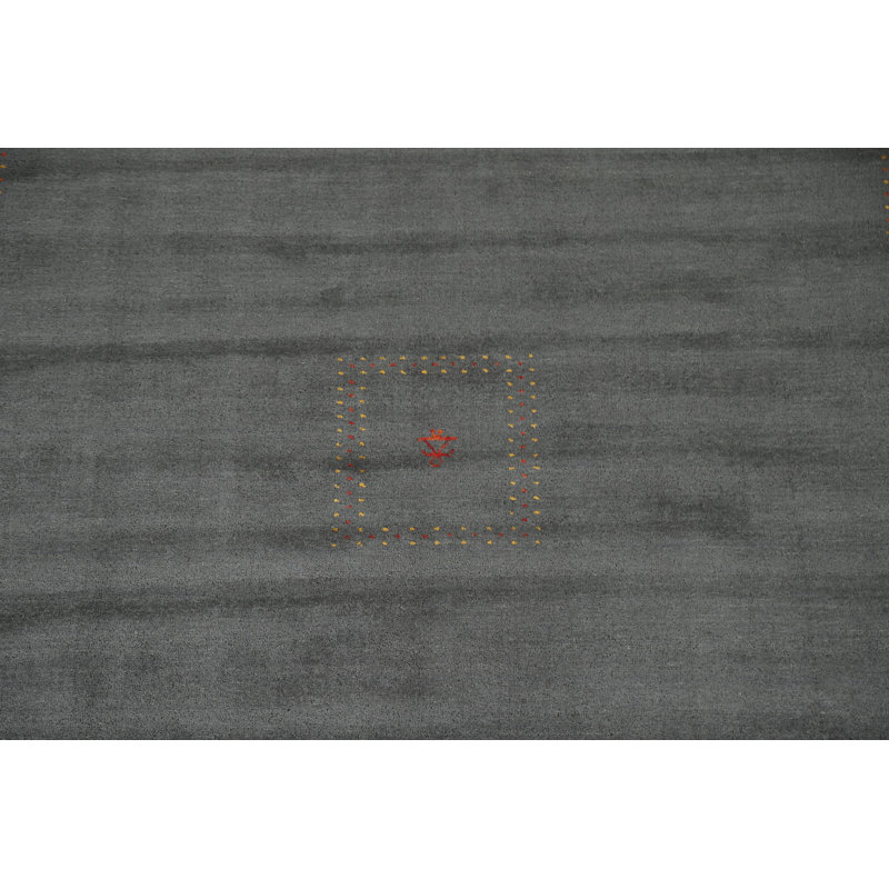 Tapis gris anthracite Gabbeh 8 x 10