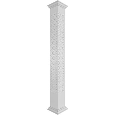 Craftsman Classic Square Non-Tapered Medium Marrakesh Fretwork Column w/ Crown Capital & Base