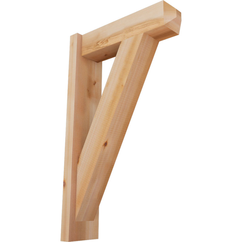 5 1/2"W x 18"D x 30"H Traditional Smooth Craftsman Outlooker, Western Red Cedar, 5 1/2" W Western Red Cedar (Smooth)