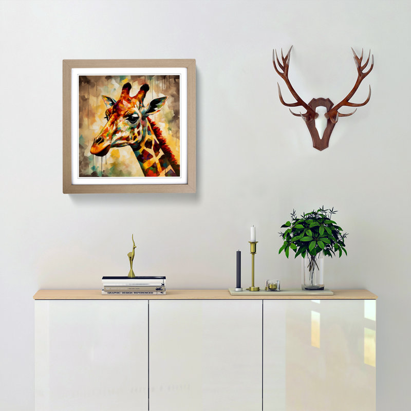 Giraffe Abstract Art No.1 - Framed Print