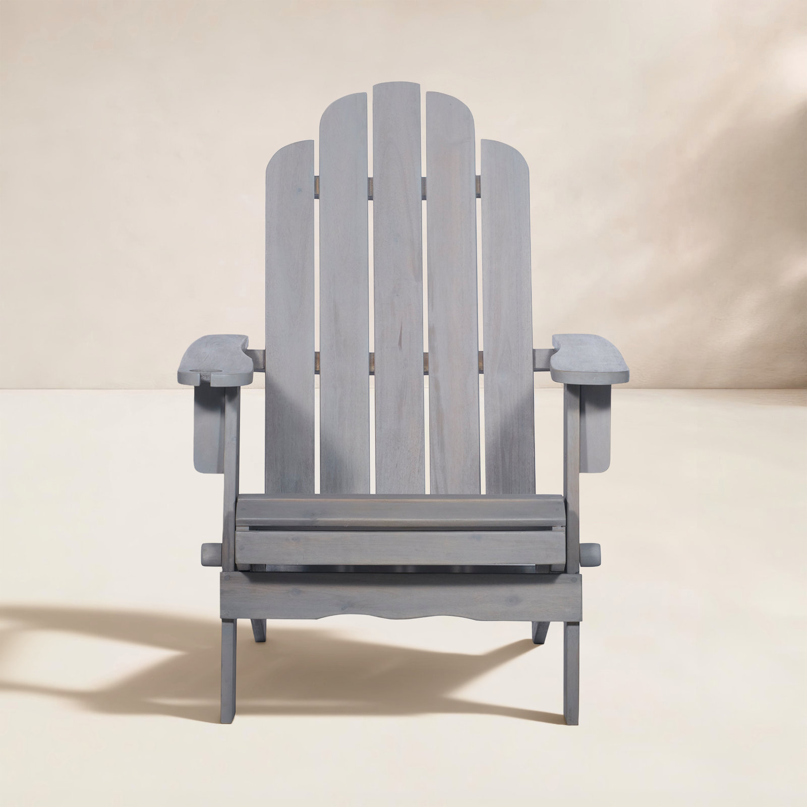 Blackwell Acacia Foldable Outdoor Adirondack Chair, Gray Wash