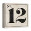 « rétro number 12 sign », art textuel sur toile
