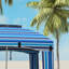 Parasol de plage portatif 5,8 pi x 5,8 pi Outsunny