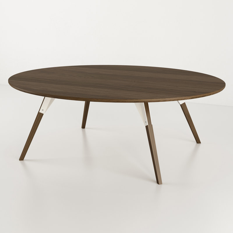 Table basse clarke, H 18 po x L 46 po x l 40 po, Noyer, Noyer / Blanc