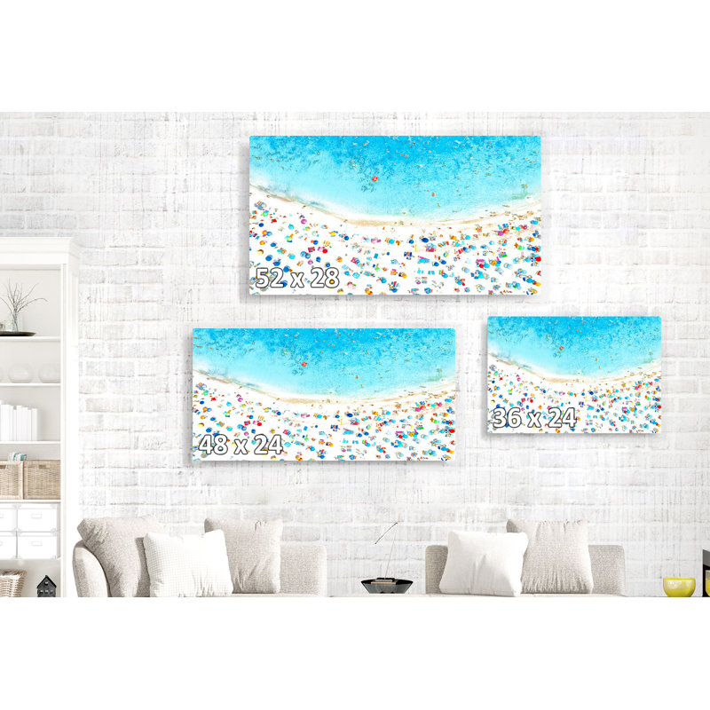 Mccutchen Little People Big Beach - reproduction d'art sur toile tendue, H 16 po x l 24 po x 1,5 po